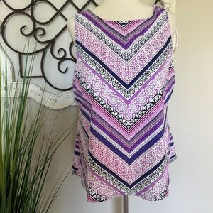 LANDS’ END Size 18W Purple Tankini Swimsuit Top